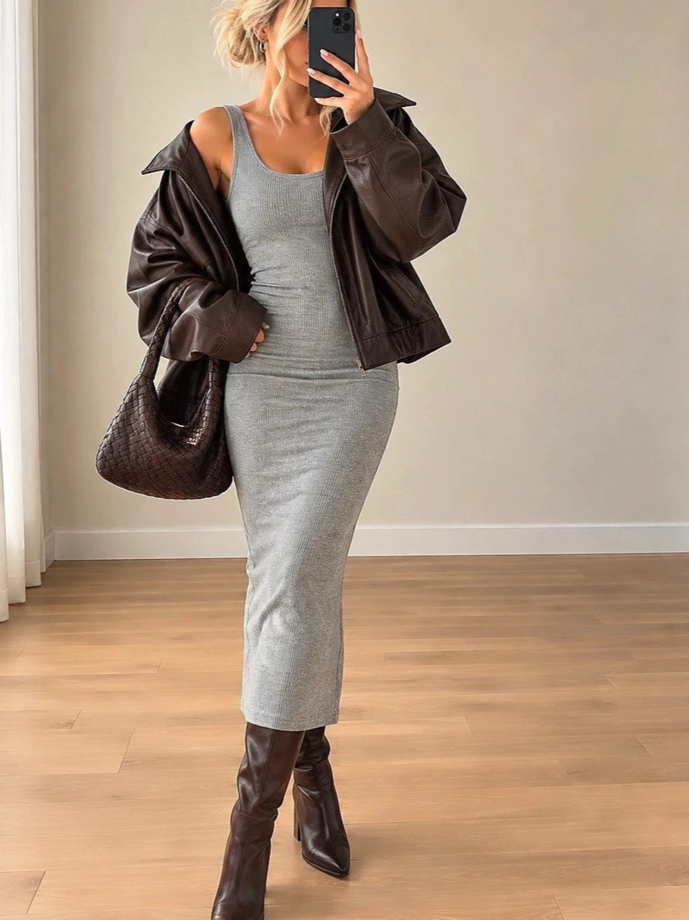 Gray Sleeveless Maxi Dress